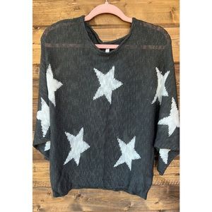 Grey and white star sweater